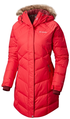 COLUMBIA WOMEN LAY D DOWN II MID JACKET RED MERCURY